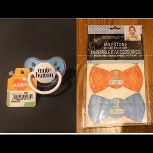 Ulubulu Mute Button Pacifier & Milestone Stickers